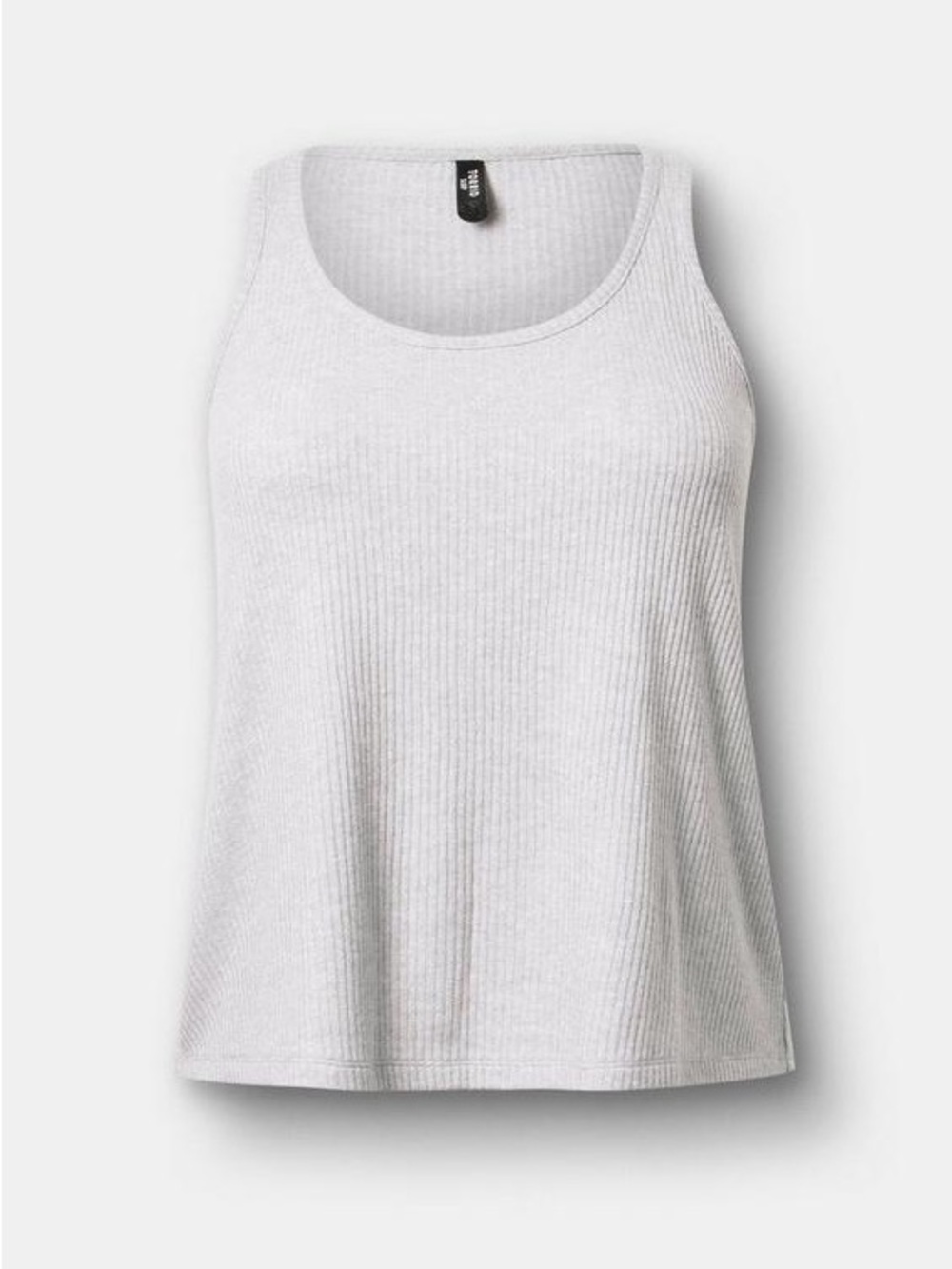 torrid Light Gray Ribbed Scoop Tank